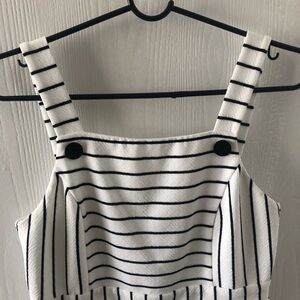Miss Selfridge Black and White Striped Mini Dress